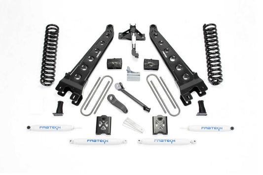 Fabtech 05-07 Ford F350 4WD 6in Rad Arm Sys w/Coils & Perf Shks