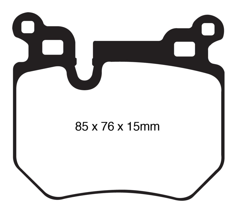 Plaquettes de frein arrière EBC Greenstuff pour BMW 135 3.0 Twin Turbo 08-10