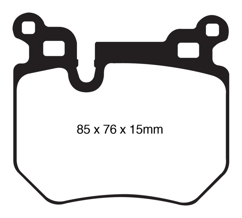 Plaquettes de frein arrière EBC Yellowstuff pour BMW 135 3.0 Twin Turbo 08-10