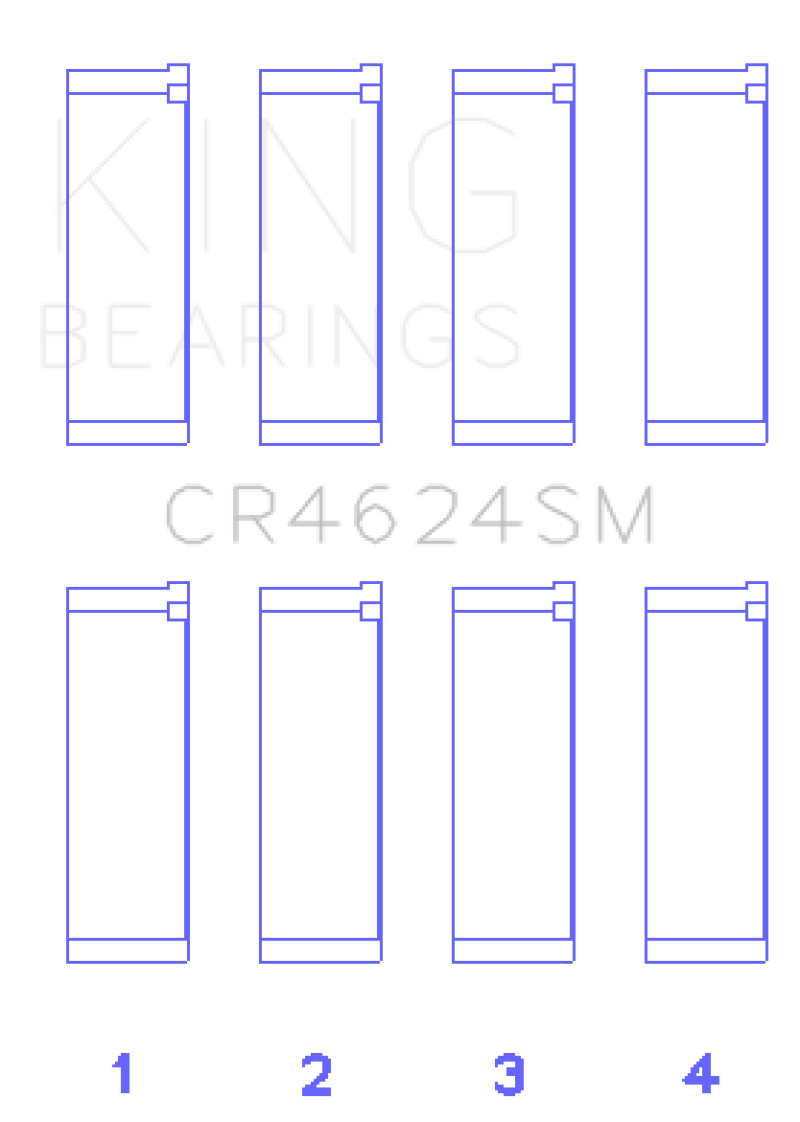 King Engine Bearings Hyundai G4KE / G4KC (Size +075) Rod Bearings (Set of 4)