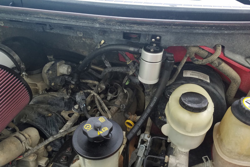 Séparateur d'huile côté conducteur J&amp;L 05-10 Ford F-150 5,4 L 3,0 - Anodisé transparent