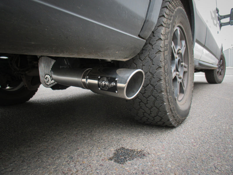 aFe Vulcan Series 3 1/2in 304 SS Cat-Back 13-19 Ford Transit V6 3.5 Twin Turbo avec embout poli