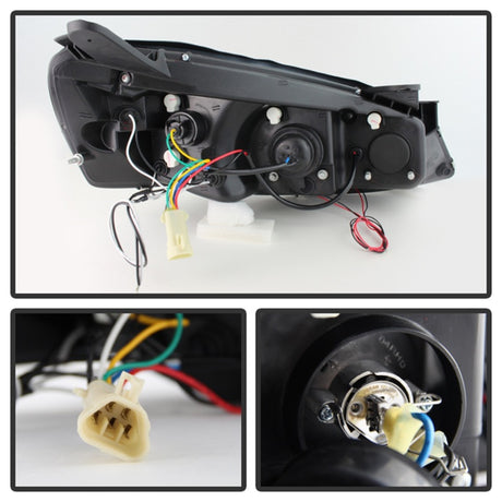 Phares de projecteur Spyder Pontiac G6 2/4DR 05-08 LED Halo LED Blk Smke PRO-YD-PG605-HL-BSM