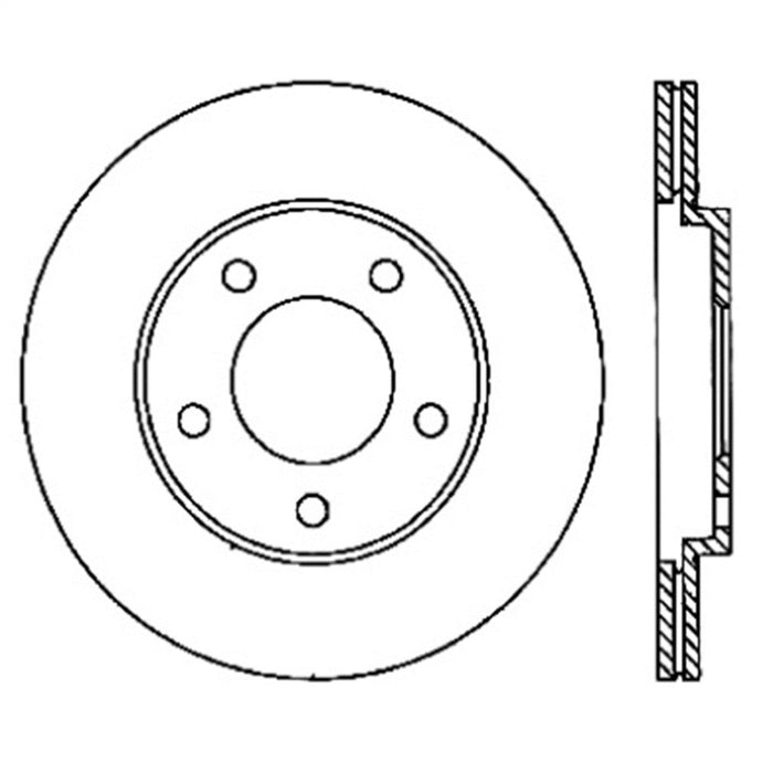 Rotor fendu arrière droit StopTech Power Slot 05-10 Mustang V6/4.0L / GT V8-4.6L