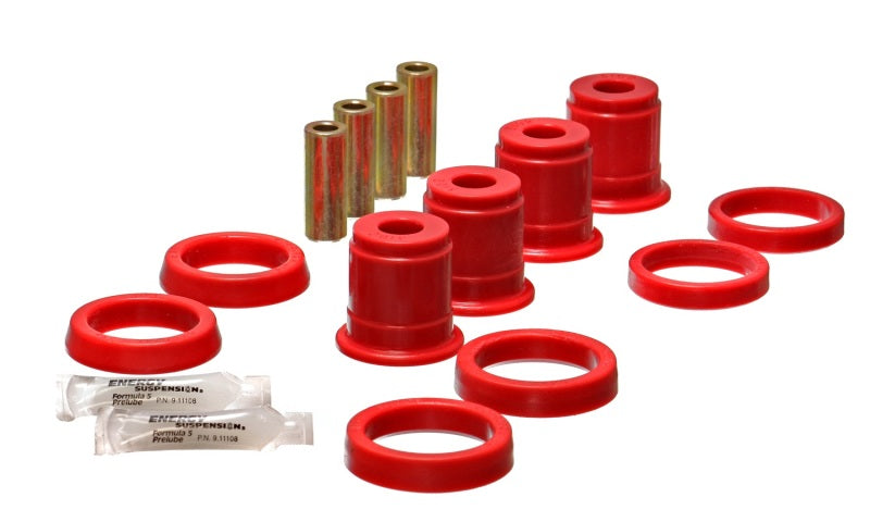 Demi-ensemble de bagues de bras de suspension supérieures rouges universelles Energy Suspension
