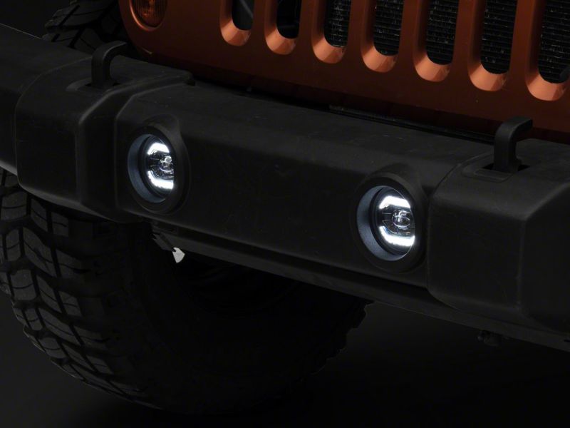 Feux antibrouillard LED DRL de la série Axial de Raxiom 10-23 pour Jeep Wrangler JK et JL