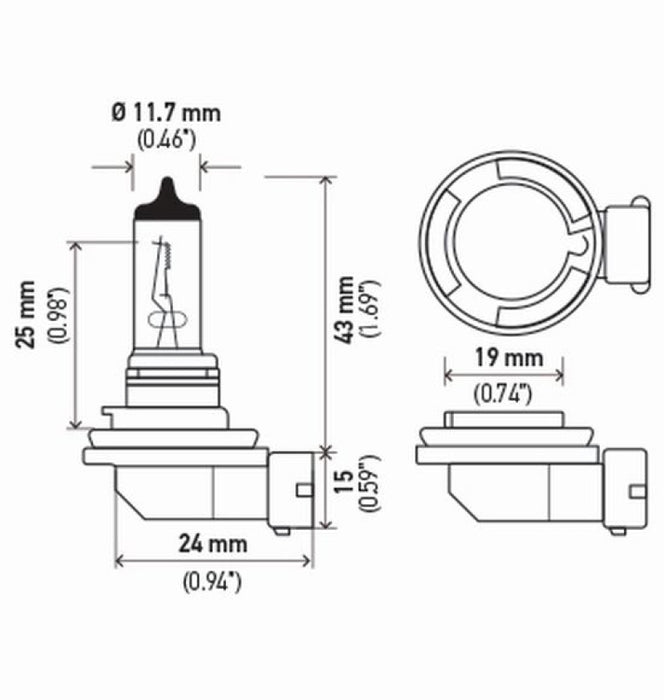 Ampoules Hella Optilux H11 55W XY Extreme Yellow (paire)