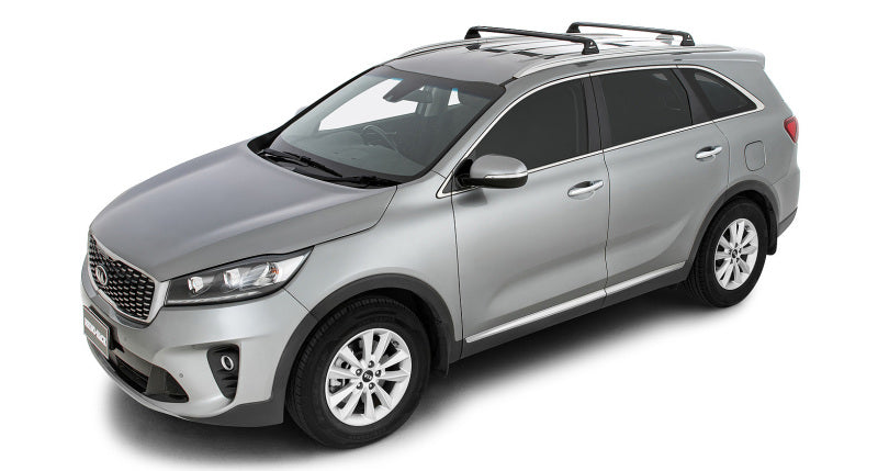 Barres de toit Rhino-Rack 16-20 pour Kia Sorento UM 5 portes SUV avec rails encastrés Vortex RVP 2 barres - Noir