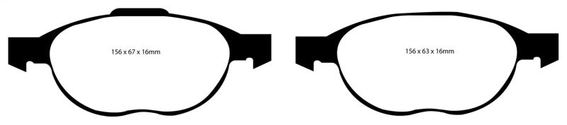 Plaquettes de frein avant EBC 12+ Ford C-Max 2.0 Hybrid Redstuff