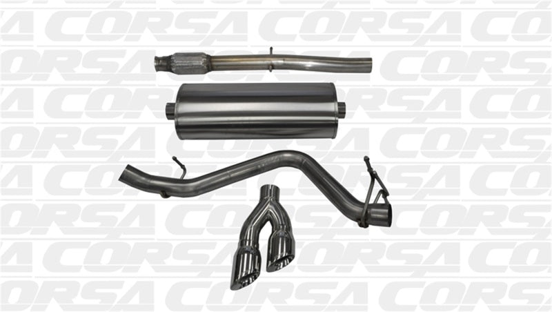 Corsa 14 GMC Sierra/Chevy Silv 1500 Crew Cab/Std. Bed 5.3L V8 Échappement sport poli CB simple face