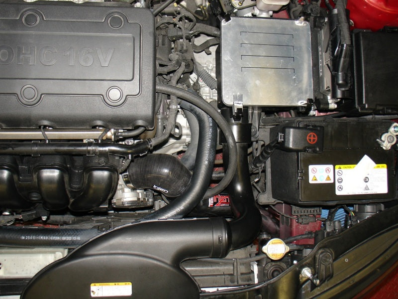 Prise d'air froid noire Injen 09-10 Kia Forte 2.4L 4cy manuelle uniquement avec plaque de protection