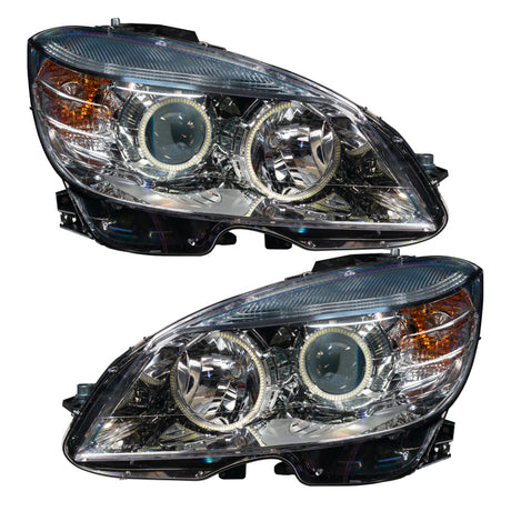 Oracle 08-11 Mercedes Benz C-Class Pre-Assem. Headlights Chrome Housing- w/2.0 Cntrl