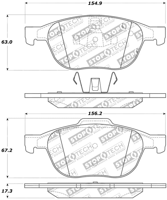 Plaquettes de frein avant StopTech Street Touring 04-09 Mazda 3