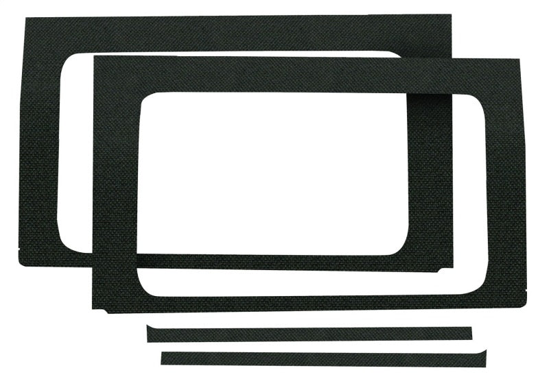 DEI 18-23 Jeep Wrangler JL 4 portes Boom Mat Garniture de lunette arrière - 4 pièces - Noir