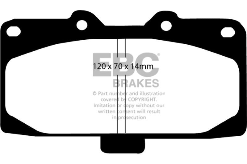 EBC 89-95 Nissan Skyline (R32) 2.6 Twin Turbo GT-R Redstuff Front Brake Pads