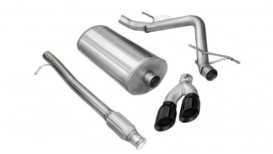 Corsa 10-13 Chevrolet Silverado Crew Cab/Short Bed 1500 4.8L V8 Black Sport Cat-Back Exhaust