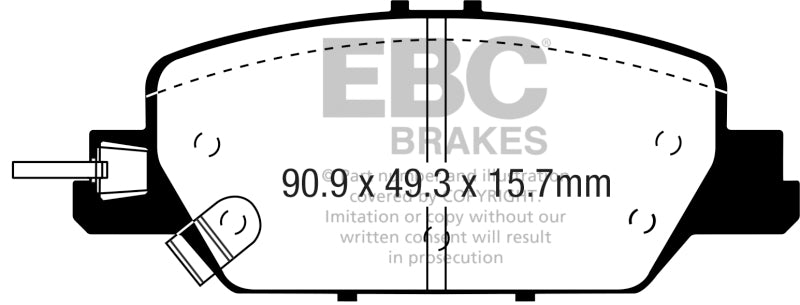 Plaquettes de frein arrière EBC 2017+ Honda CR-V 1,5 L Turbo Yellowstuff