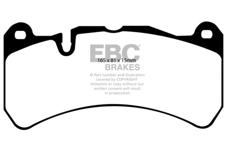Plaquettes de frein avant EBC 06-08 Ferrari 599 6.0 Redstuff