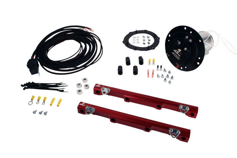 Système de carburant Cobra Aeromotive 03-04 - A1000/Rails/Kit de câbles/Raccords