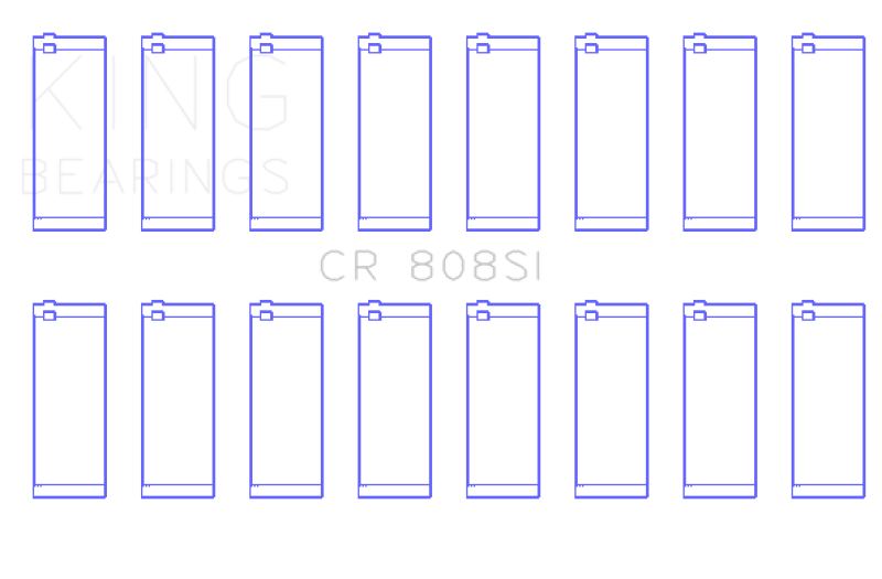 King Chevrolet BBC 369-502 Gen IV/V/VI (Size Standard) Connecting Rod Bearing Set (Set of 8)