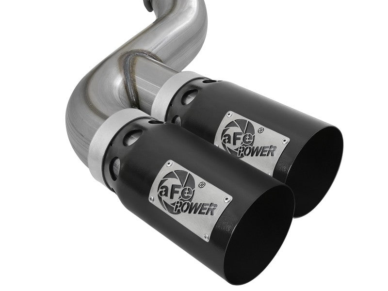 aFe Power 11-14 Ford F250/F350 6,7 L Diesel Rebel XD 4 po 409 SS DPF-Back Système d'échappement - Embouts noirs