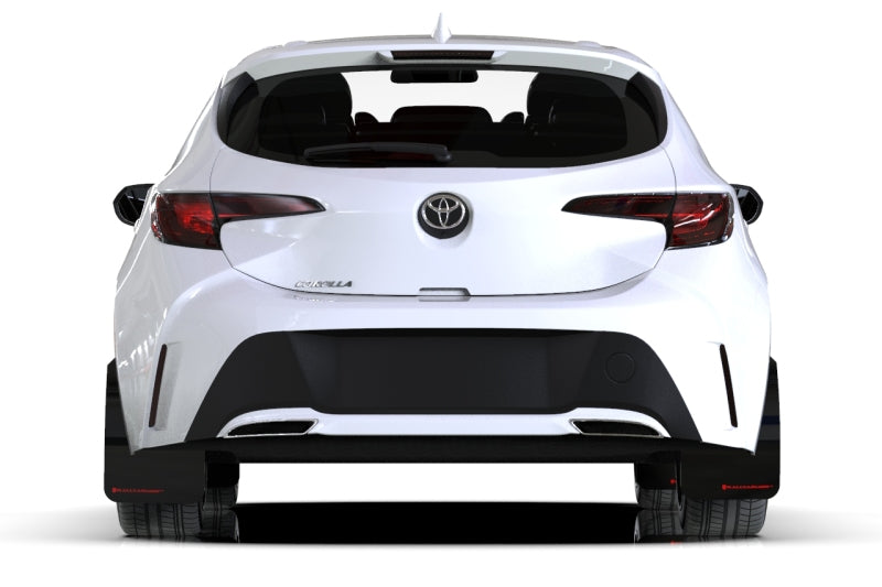 Rally Armor 18-22 Toyota Corolla Hatchback White UR Mud Flap Black Logo