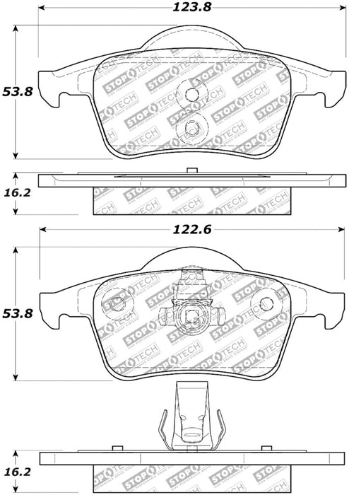 Plaquettes de frein StopTech Street Select avec matériel arrière - 01-09 Volvo S60