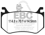 Plaquettes de frein arrière EBC 2016+ Alfa Romeo Giulia 2.9L Twin Turbo Bluestuff