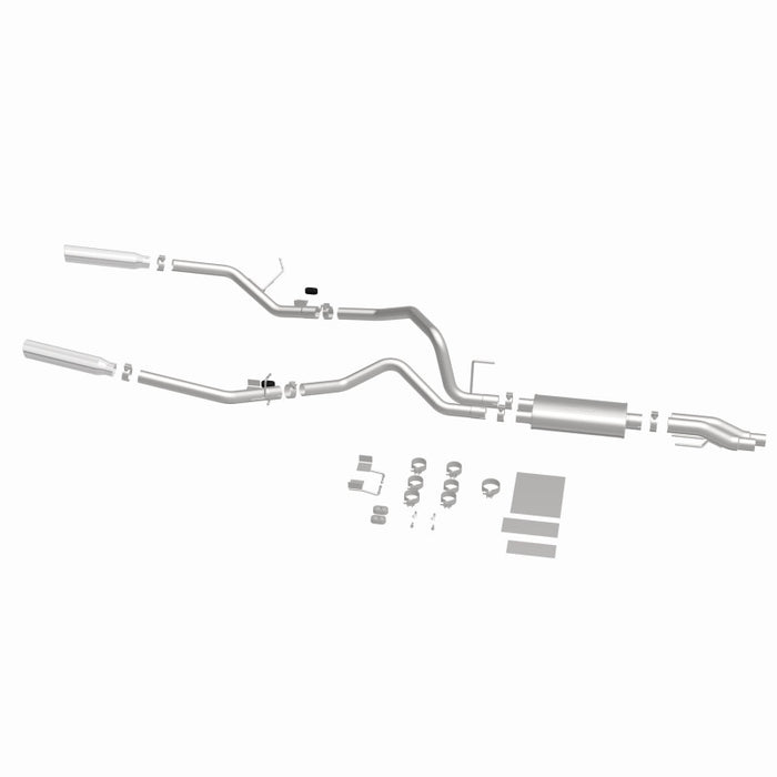 Échappement Catback MagnaFlow 11 pour Ford F-150 3,7 L/5,0 L/6,2 L SS à double sortie arrière divisée avec embouts SS de 3,5 pouces