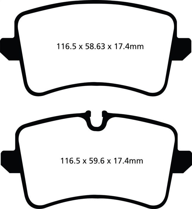 Plaquettes de frein arrière EBC 11 Audi A6 2.0 Turbo Yellowstuff