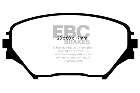 Plaquettes de frein avant EBC 01-03 Toyota RAV 4 2.0 Greenstuff