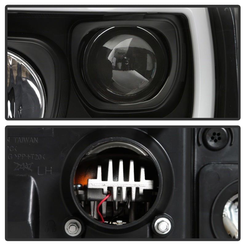 Projecteur LED Spyder 05-07 Ford F250/350/450 Super Duty Noir PRO-YD-FS05V2PL-BK