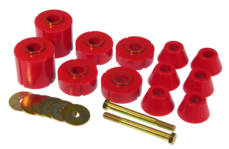 Kit de bagues de montage de carrosserie Prothane 73-80 GM 12 - Rouge