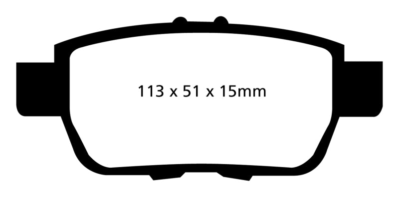 Plaquettes de frein arrière EBC 05-14 Honda Ridgeline 3.5 Greenstuff