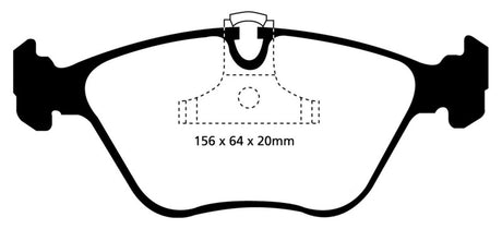 Plaquettes de frein avant Redstuff EBC 01-03 pour BMW 525i 2.5 (E39)