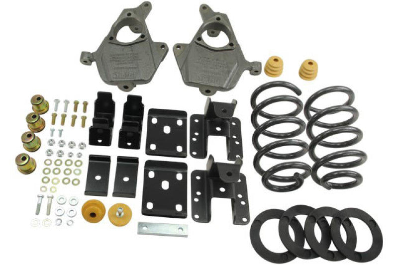 KIT D'ABAISSEMENT Belltech 14 Silverado/Sierra Ext/Crw Cab 2WD 3" ou 4" Ft/5" ou 6" Rr sans amortisseurs