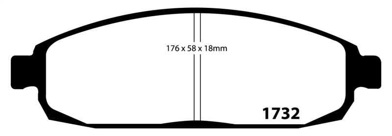 Plaquettes de frein avant EBC 05-10 Jeep Commander 3.7 Yellowstuff