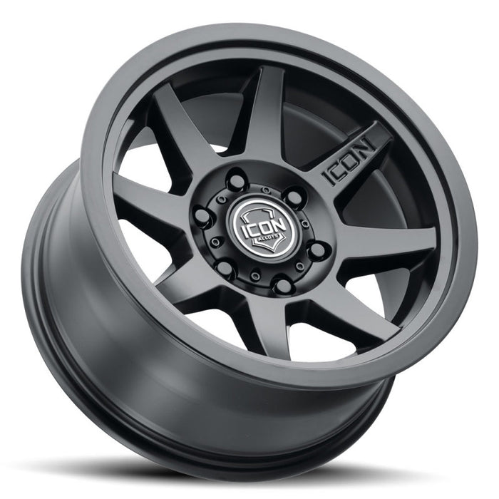 Roue ICON Rebound SLX 17x8,5 6 x 135 6 mm de déport 5,75 pouces BS 87,1 mm d'alésage noir satiné