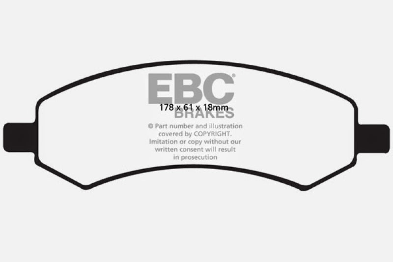 Plaquettes de frein avant extra-robustes EBC 06-09 Chrysler Aspen 4.7