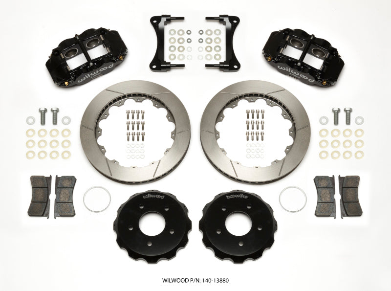 Kit de pare-chocs avant Wilwood Narrow Superlite 4R 12,88 pouces pour Jeep Wrangler 2007 et plus