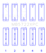 King Engine Bearings Mitsubishi 4B11T EVO X 2007+ (Size 0.25) Coated Performance Main Bearing Set