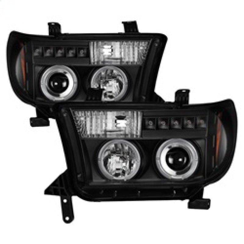 Phares de projecteur Spyder Toyota Tundra 07-133 LED Halo LED Blk PRO-YD-TTU07-HL-BK