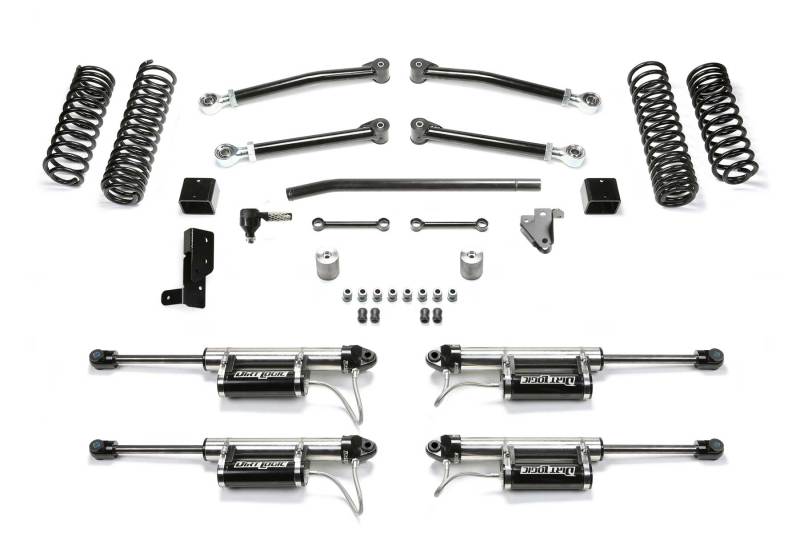 Fabtech 18-21 Jeep JL 4WD 4 portes 3 pouces Trail avec Dlss Resi Shks