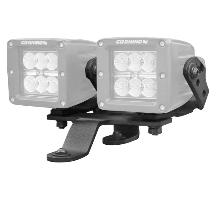 Go Rhino 18-20 Jeep Wrangler JL/JLU/Gladiator JT Light Mount - Two 3in Cubes