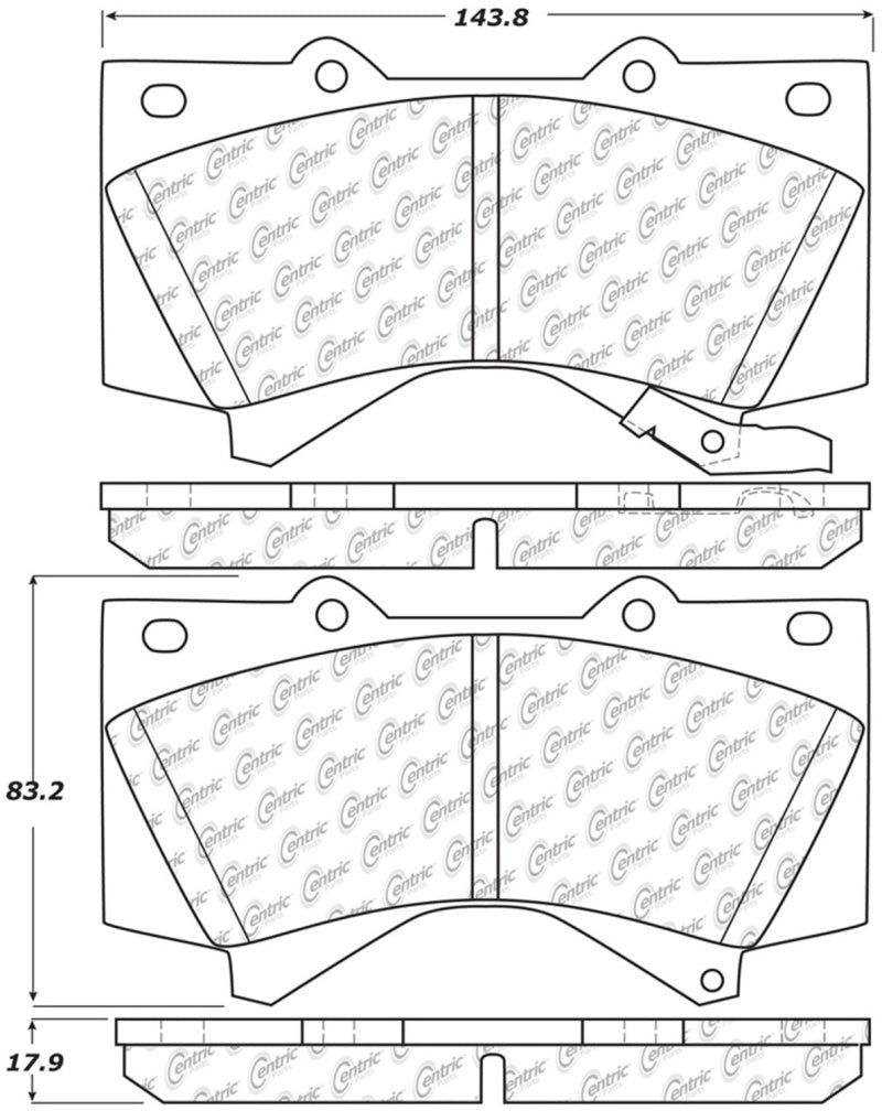 StopTech Plaquettes de frein avant pour camion et SUV Lexus LX570 2008