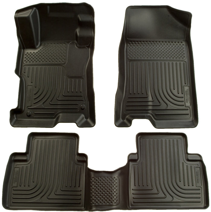 Revêtements de sol noirs Husky Liners 06-11 Honda Civic (4DR) WeatherBeater Combo