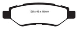 Plaquettes de frein arrière Redstuff EBC 08-13 Cadillac CTS 3.0