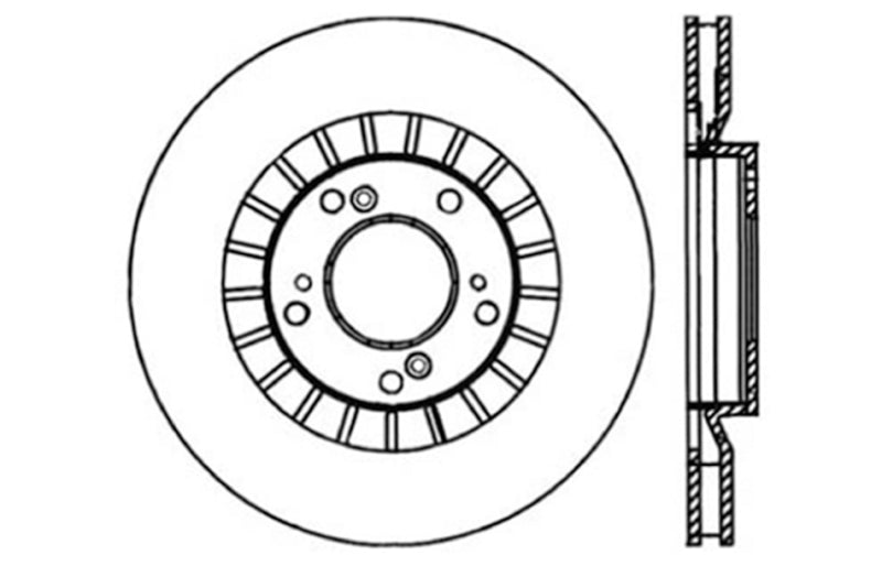 Rotor avant gauche percé cryogénique StopTech 00-09 Honda S2000
