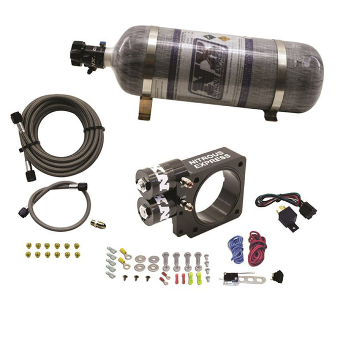 Nitrous Express 86-93 Ford Mustang GT 5.0L (Pushrod) Nitrous Plate Kit w/12lb Bottle