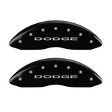 MGP 4 Caliper Covers Engraved Front Block/Challenger Engraved Rear Vintage Style/RT Blk fnsh slvr ch